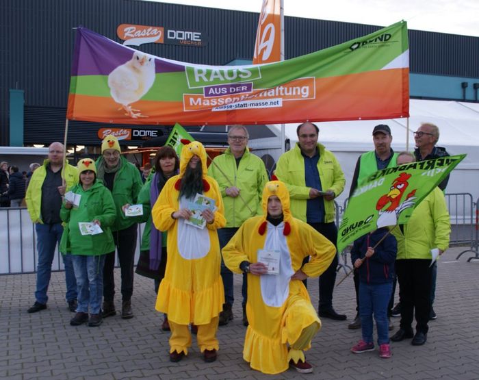 BUND-Protestaktion gegen Massentierhaltung in Vechta. Foto: Tonja Mannstedt
