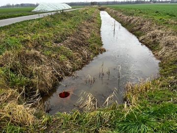 Erprobung des Prototyps zum Anstau von Gräben vor Rohrdurchlässen in der Lüchower Landgrabenniederung (Graben 19 südlich Dangenstorf). Foto: Petra Bernardy