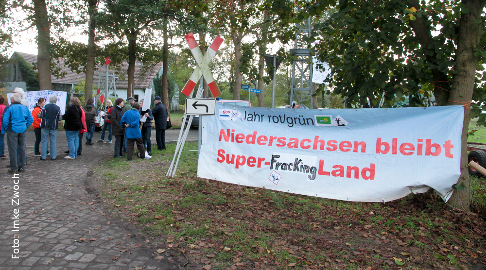 Widerstand in der Diepholzer Moorniederung gegen Fracking. Foto: Imke Zwoch