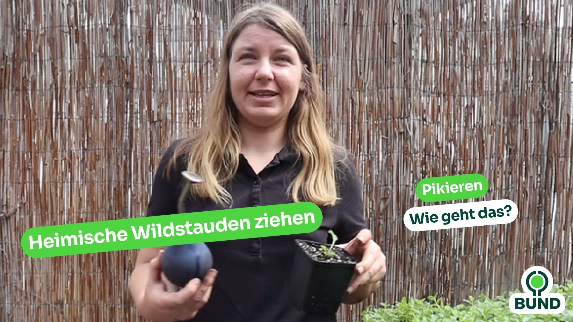 Startbild des Videos mit Gärtnerin Maren